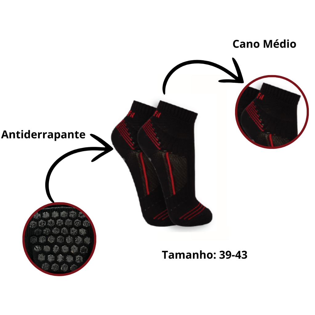 Meia de Hidroginástica Cano Médio Unissex Ref nº T06037
