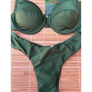Biquini Meia Taça Fio Duplo Com Bojo Removivel Verão em Oferta na Shopee