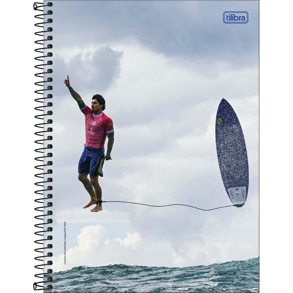 Caderno Universitário Gabriel Medina 1 ou 10 Matérias + Poster Autografado -  Tilibra Connect em Oferta na Shopee
