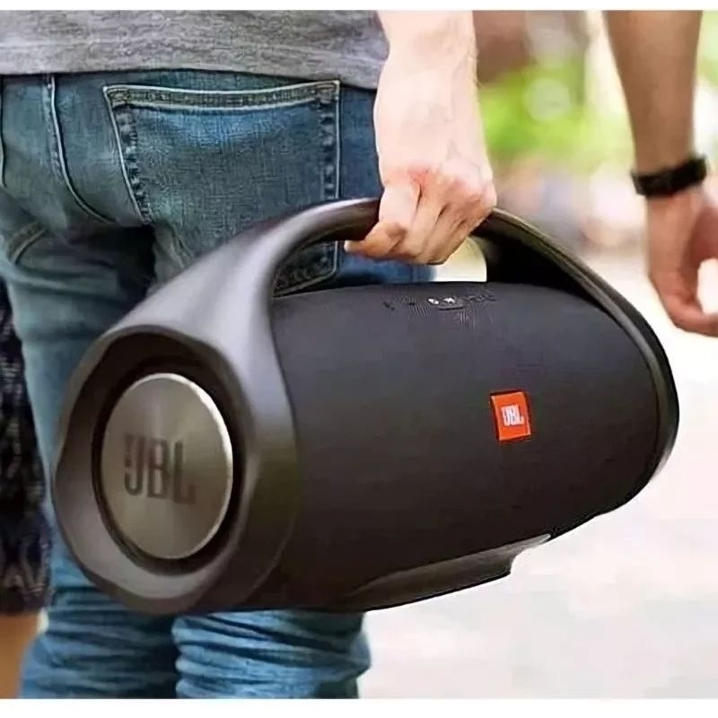 Caixa de som Boombox Gigante Caixa de som potente Rádio FM bluetooth 35 cm