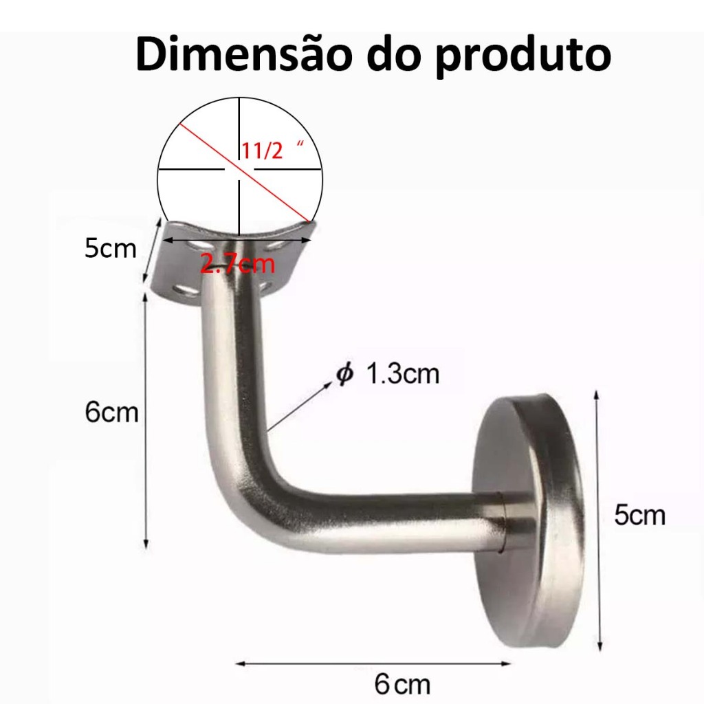 4PCS Suporte de parede para corrimão de balaustrada Corrimão de escada em Oferta na Shopee