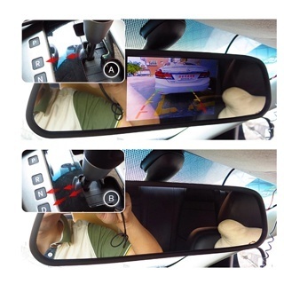 Detalhes do 4.3' Retrovisor Visor Espelho Tela Lcd Veicular
