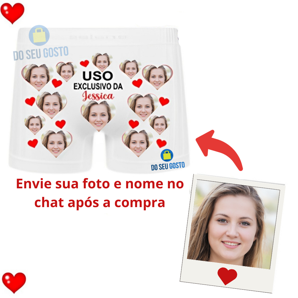 Cueca Box Personalizada Presente Dia dos Namorados com FOTO e Nome em Oferta na Shopee