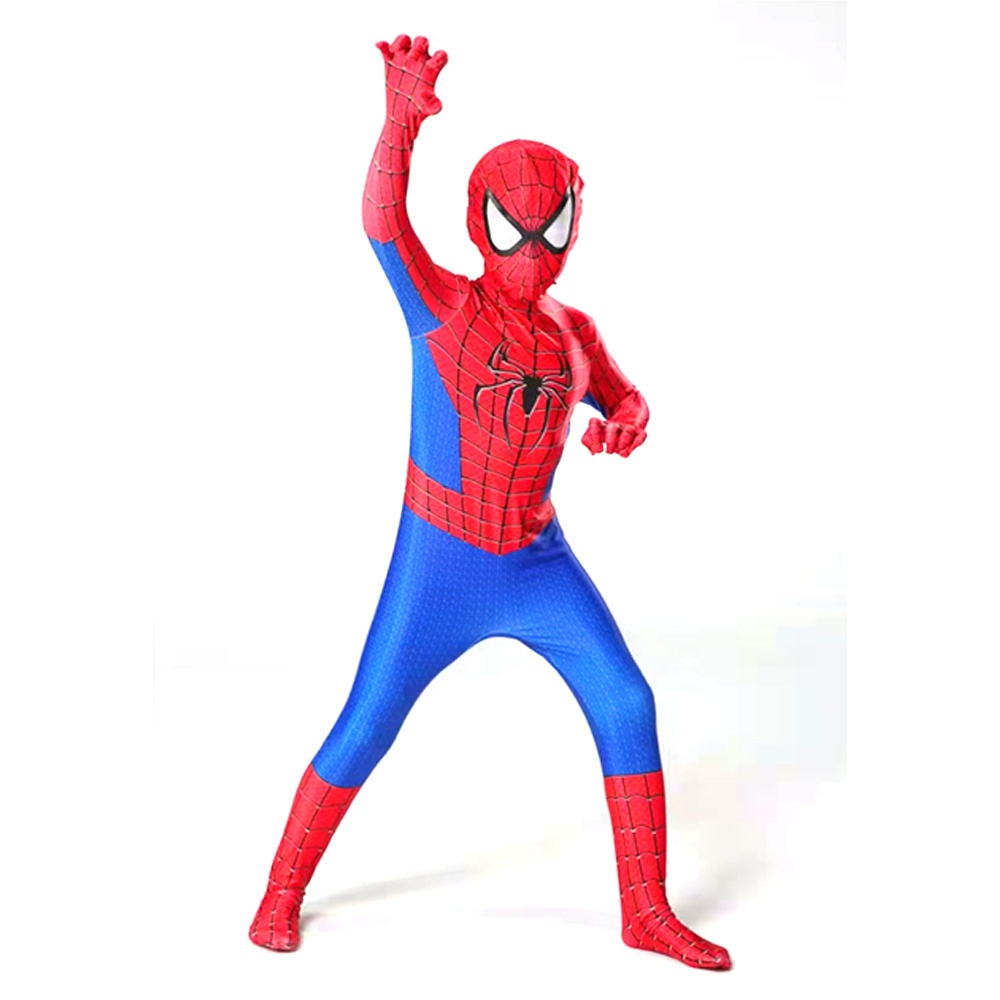 Fantasia Infantil Homem Aranha Spider Man Macacao Realista Super Heróis Luxo