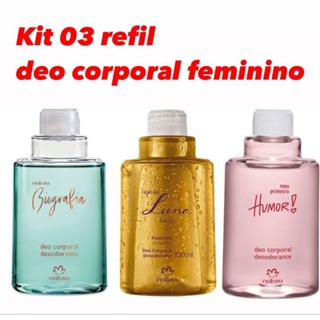 Refil desodorante corporal Feminino Natura  kit com 02/03 unidades de 100 ml cada em Oferta na Shopee