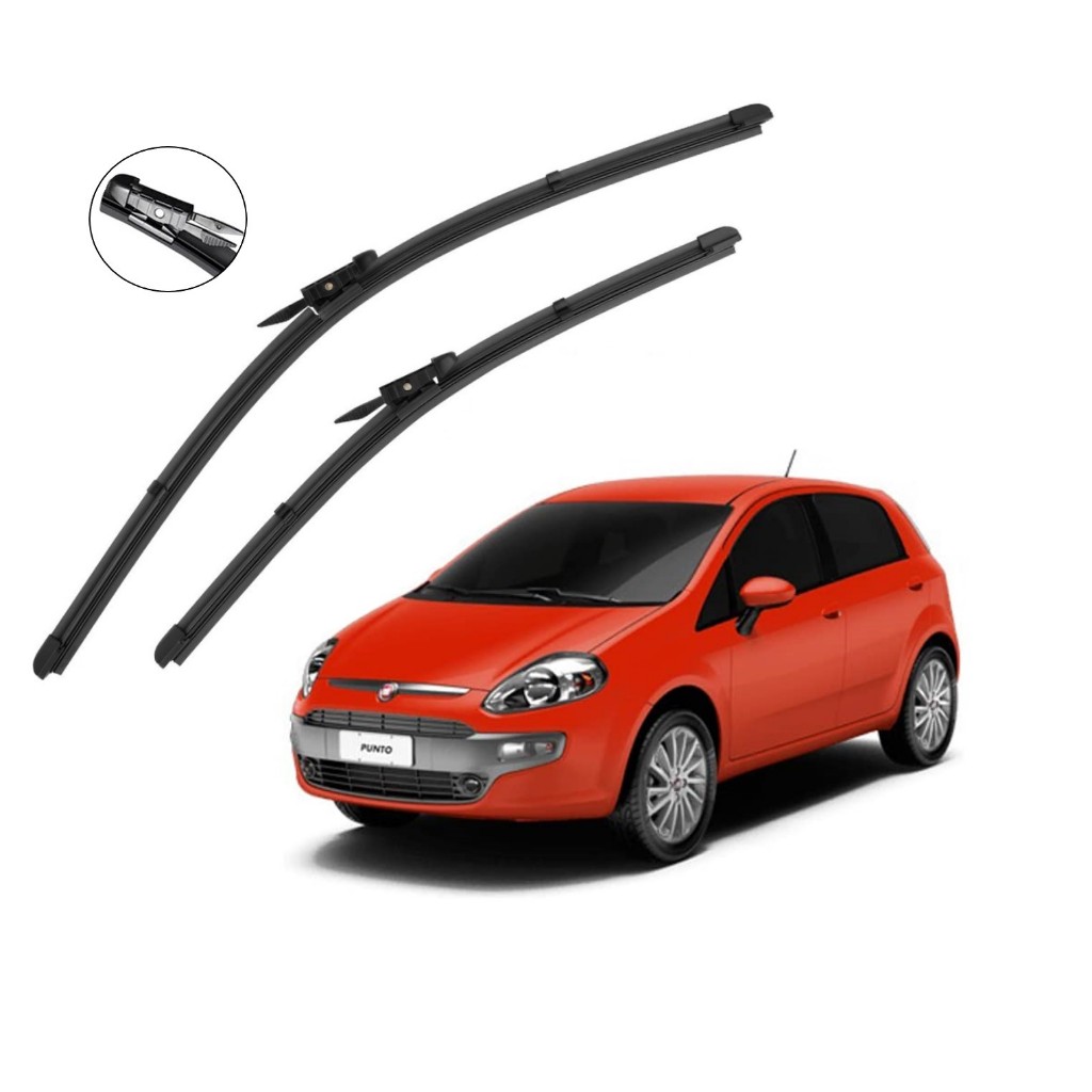 Limpador de Parabrisa Silicone Dianteiro Punto 2008 2009 2010 2011 2012 2013 em Oferta na Shopee