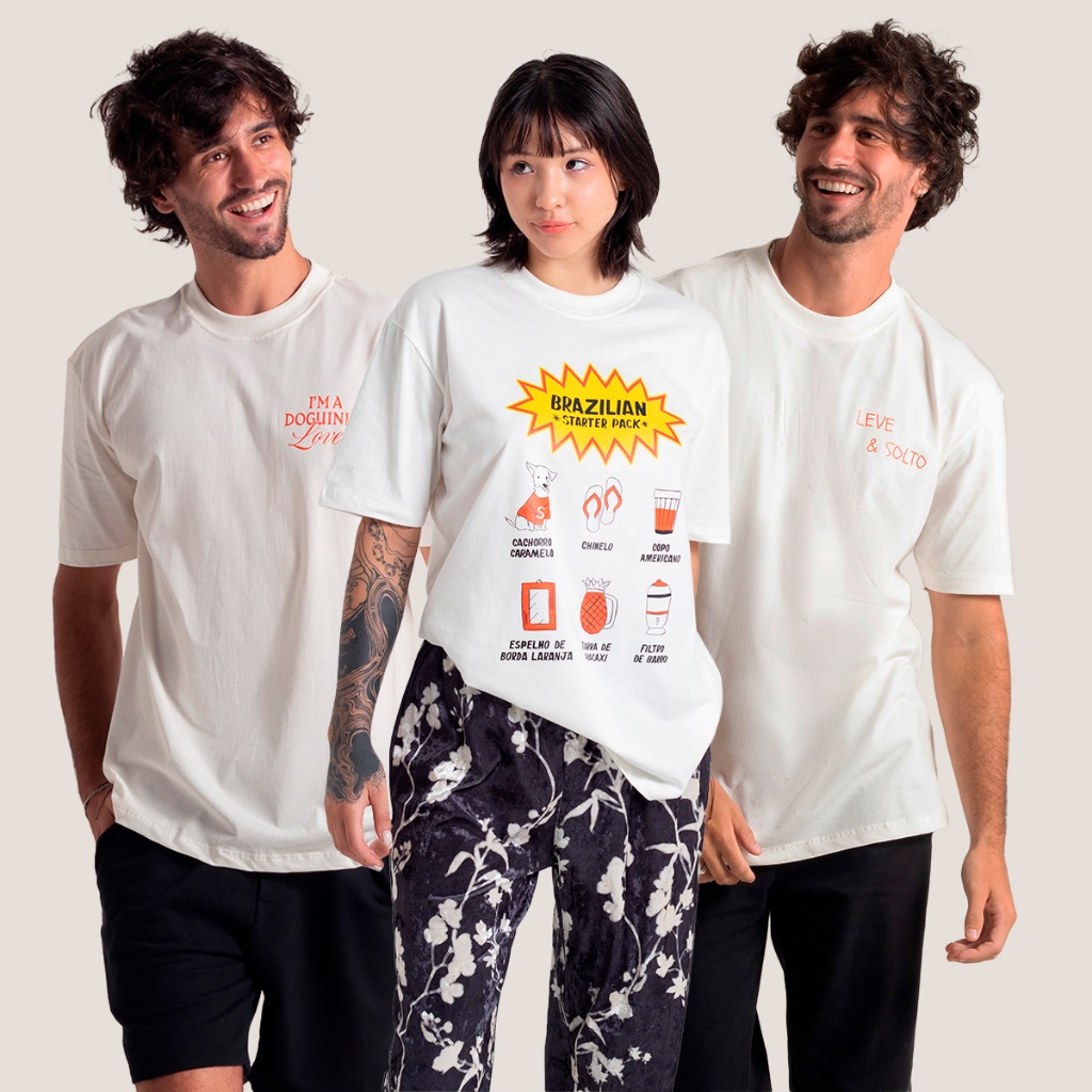 Kit 3 Camisetas Oversized Shopito 100% Algodão – BRUNX