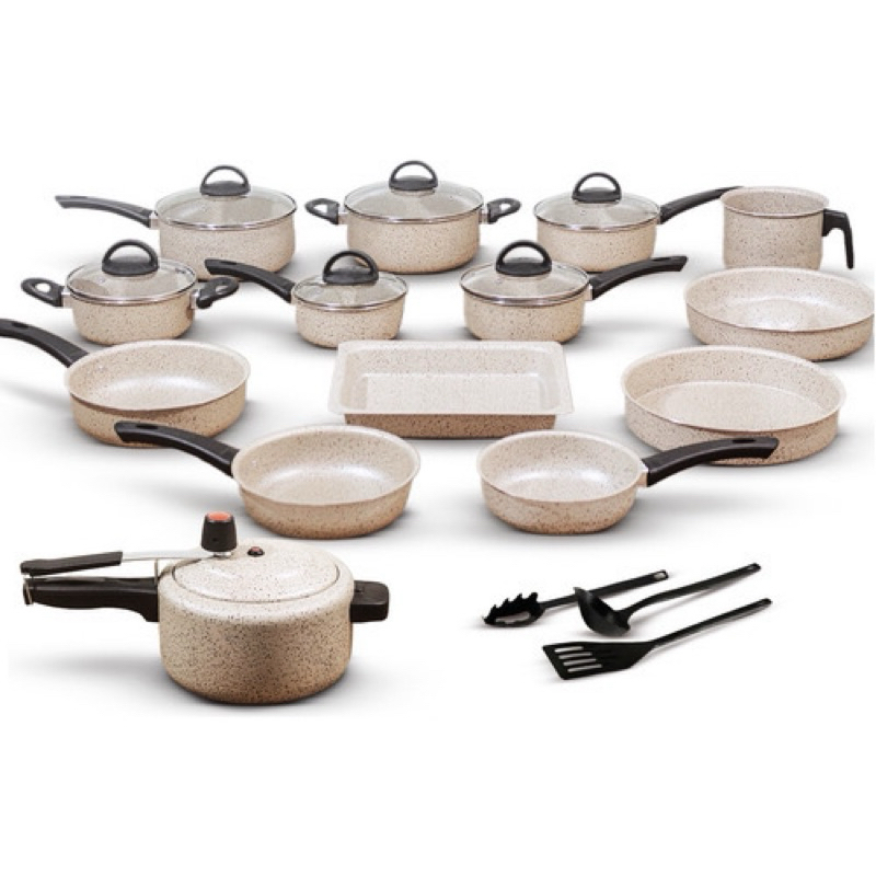Conjunto Jogo de Panelas  Marpal 17 Peças Antiaderente Brinde Panela Pressão