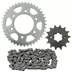 Kit Relação Transmissão Completo Corrente Coroa Pinhão Yamaha Fazer 150 Factor 150 2014 Até 2024