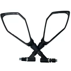 Par Retrovisor Z400 Articulado Giro 360° Curto/Longo Titan Fan Xre300 Pop Biz Yes Intruder Dk160