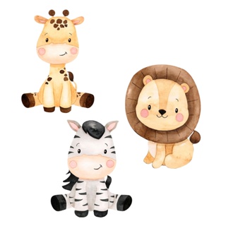 Kit 3 Totens Display MDF Adesivado Safari 50cm em Oferta na Shopee