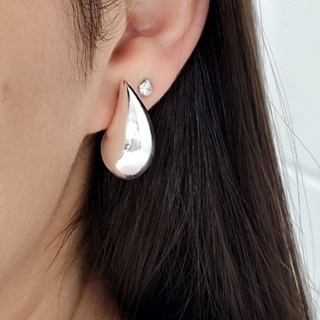 Brinco Gota Médio Banhado a Prata 925 Antialérgico em Oferta na Shopee