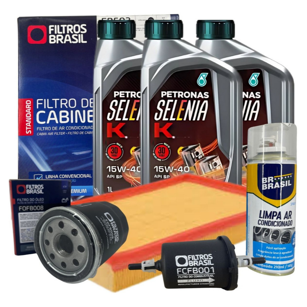 Kit Troca de Óleo Filtros Higienizador Fiat Punto 1.4 Fire Selenia 15W40 em Oferta na Shopee