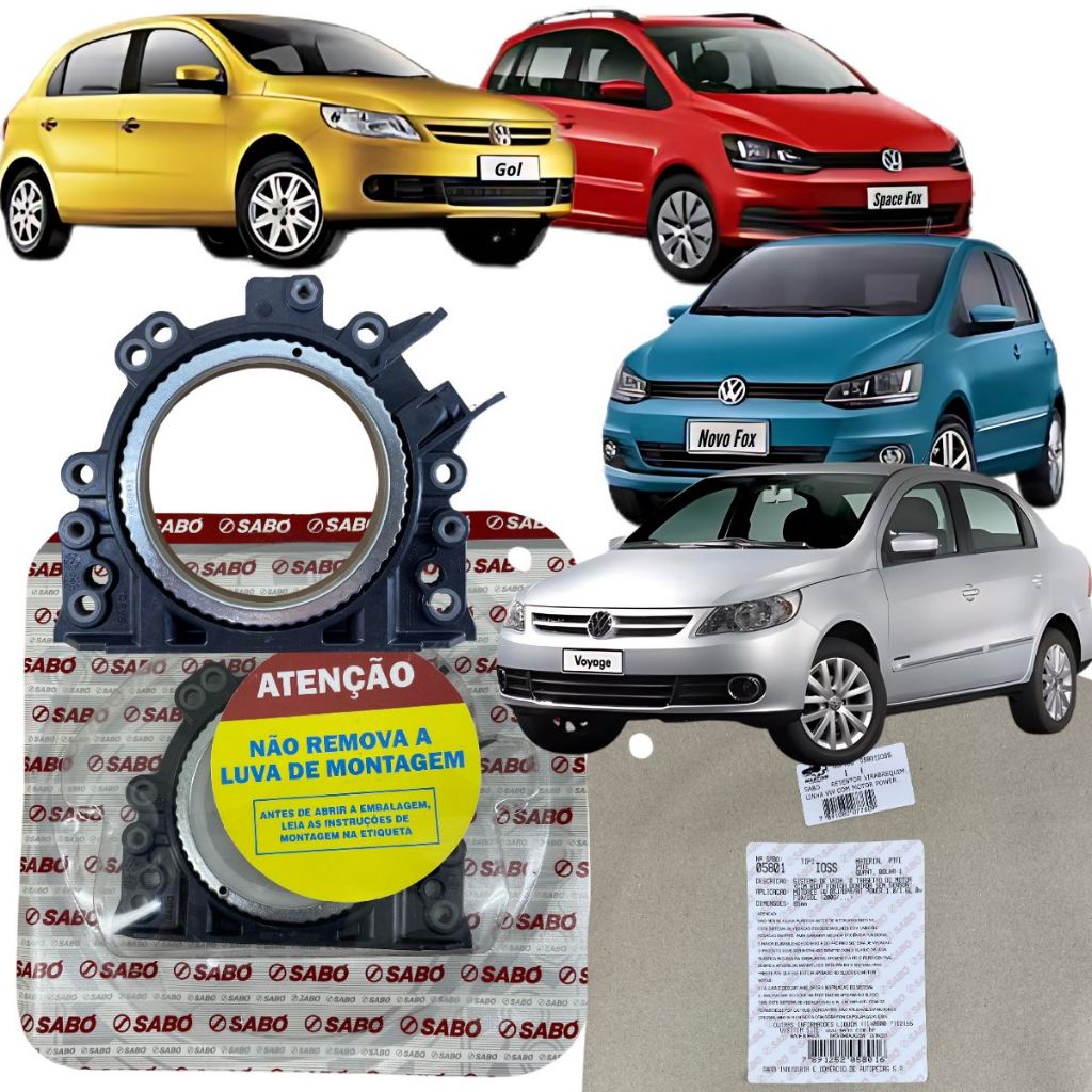 Retentor do Virabrequim Traseiro Volante - VW Gol Fox Motor EA111 - Sabó