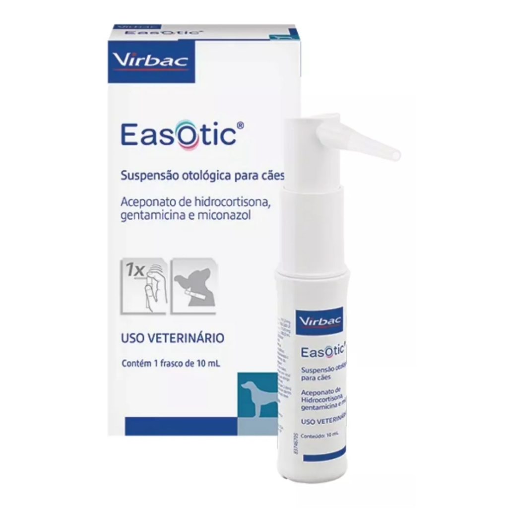Detalhes do Easotic 10ml - Original Virbac Tratamento Otológico