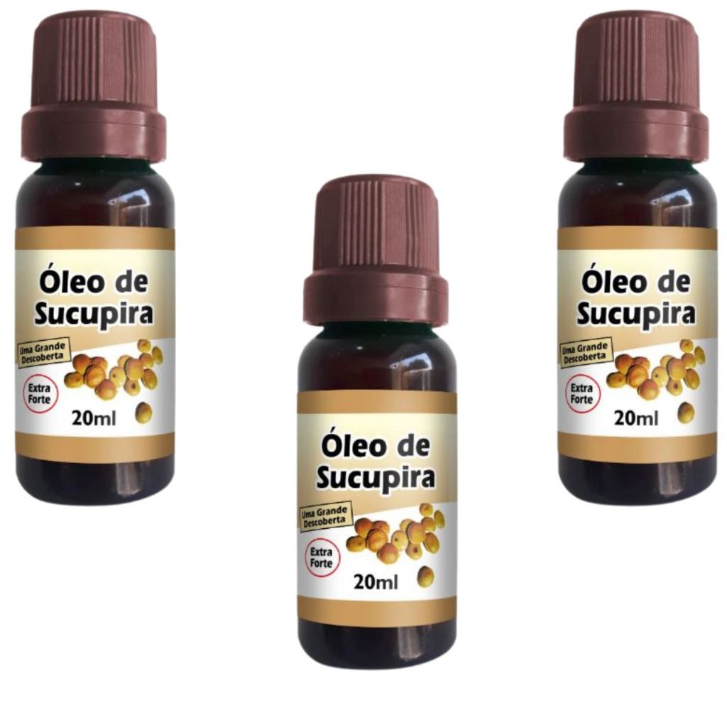 Óleo de Sucupira 20ml - Amazon Leve - 03 Unidades em Oferta na Shopee