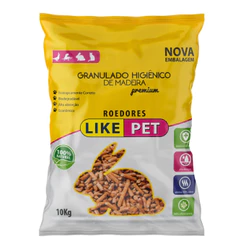 Granulado De Madeira Para Hamster Coelho E Roedores 10kg Alta Absorção Controle De Odores