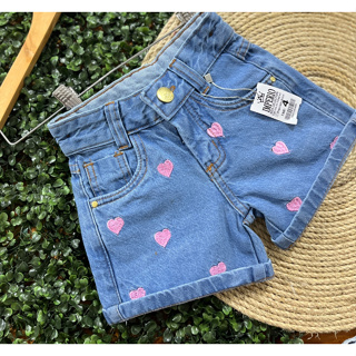 SHORT JEANS ALTA QUALIDADE - MENINA INFANTIL 4 AO 16 ANOS em Oferta na Shopee