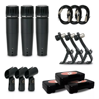 Kit Arcano 3 Microfones Dinâmicos Renius-7 Ppd Xlr-xlr em Oferta na Shopee