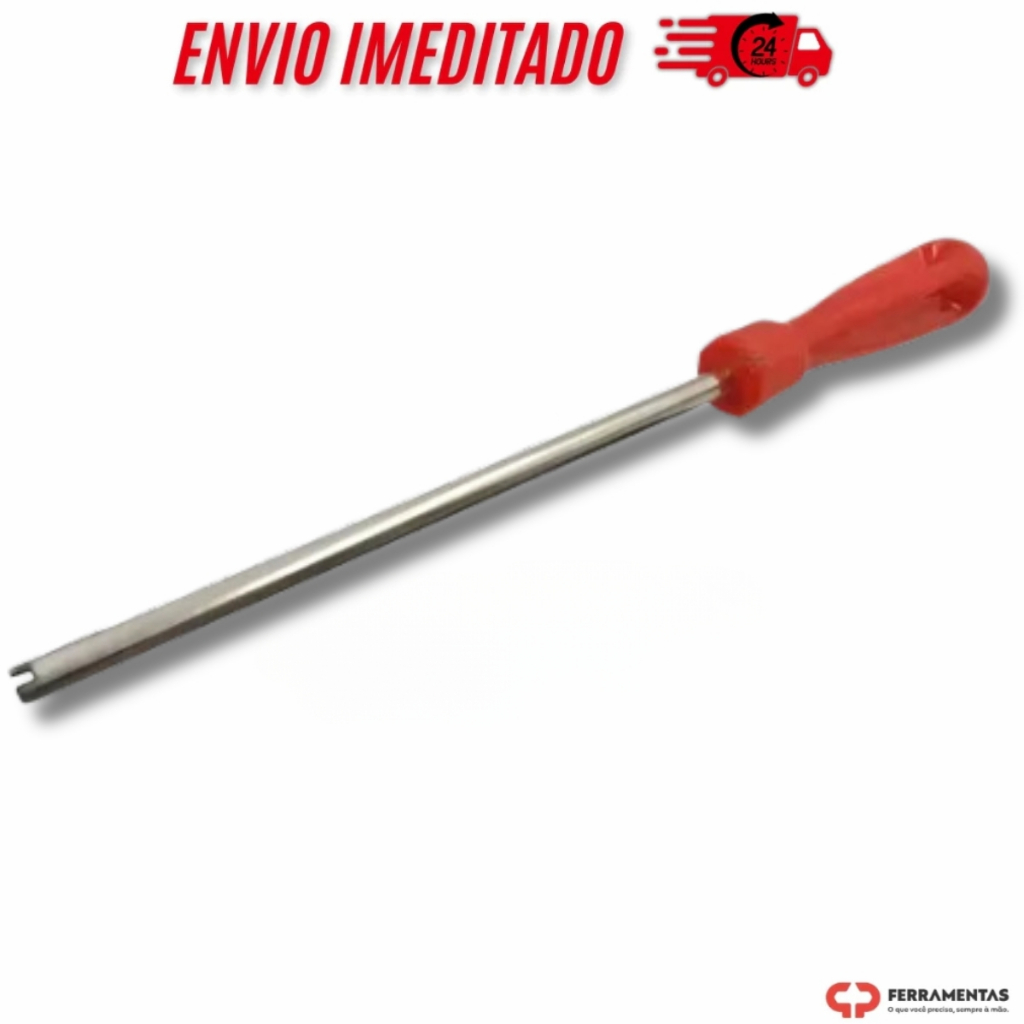 Chave Saca Válvula Longa 100mm Tipo Fenda Saca Nucleo