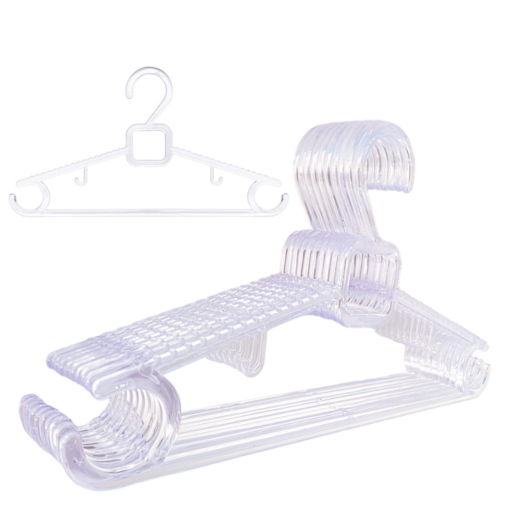 kit 100 cabides de acrílico transparente adulto reforçado resistente modelo luxo premium em Oferta na Shopee