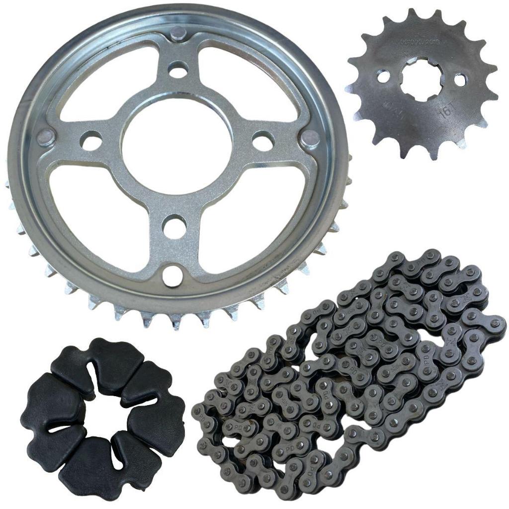 Kit Relação Transmissão Cg Titan 150 Fan 2004 A 2015 + Coxim Da Coroa em Oferta na Shopee