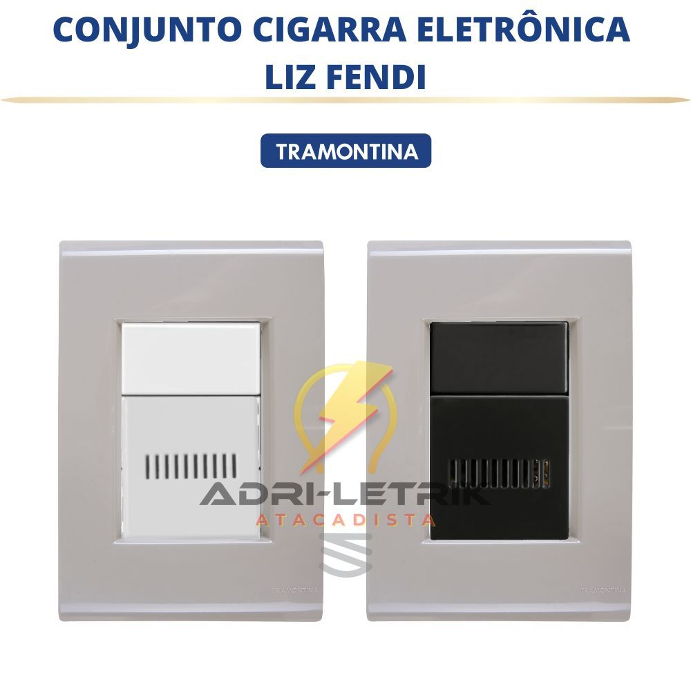 CONJUNTO CIGARRA ELETRÔNICA LIZ FENDI COM GRAFITE / FENDI COM BRANCO TRAMONTINA