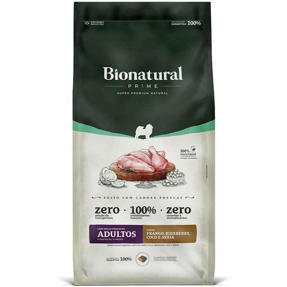 Ração Bionatual Prime Adulto Raças Pequenas Frango 15 kg