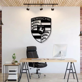 QUADRO EMBLEMA PORSCHE EM ACM - DIVERSOS TAMANHOS