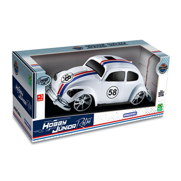 Fusca Hobby Retrô Júnior Herbie Concept Car Brinquedo Menino Carro Carrinho +3 anos Brinquemix 058