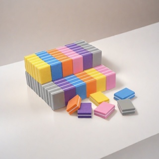 50 Mini Lixas Buffer Bloco Quadrada Polidora Manicure nail designer Rosa ou Lilas 100/180 em Oferta na Shopee