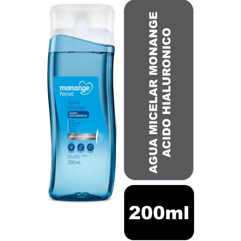 Água Micelar Monange Facial Acido Hiarulonico 200ml em Oferta na Shopee