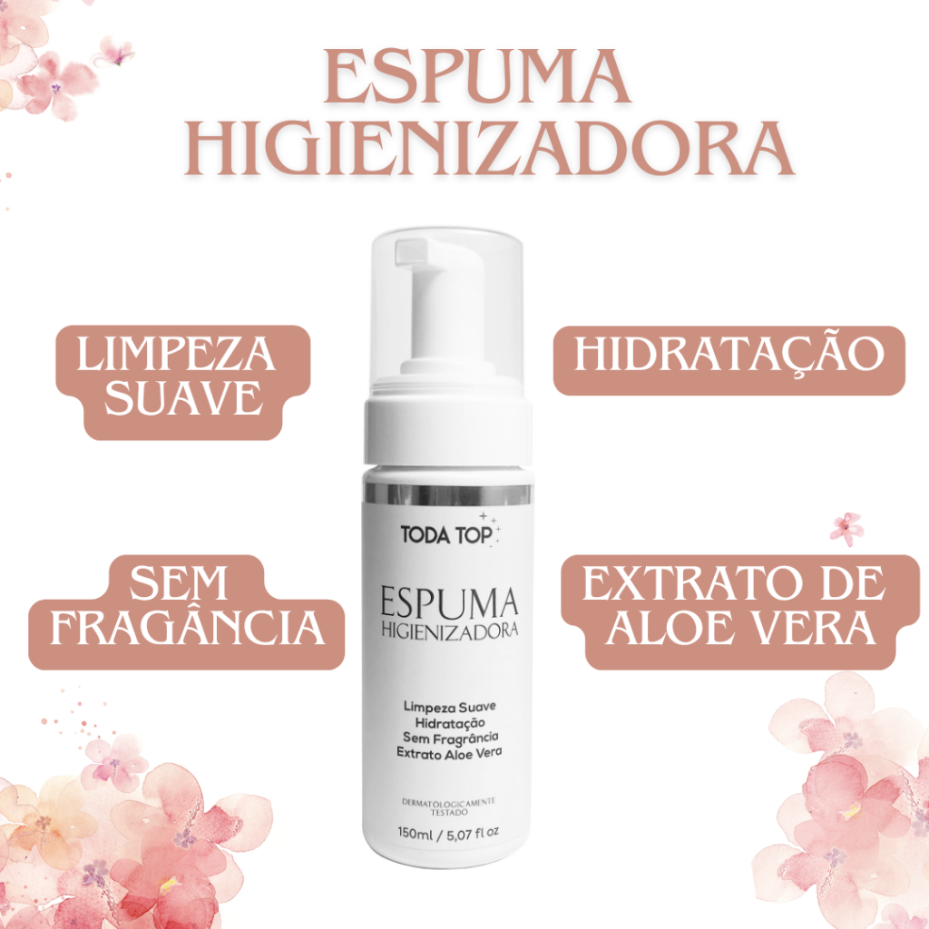 Espuma Higienizadora Limpeza Labial Boca Toda Top - Henna Lips