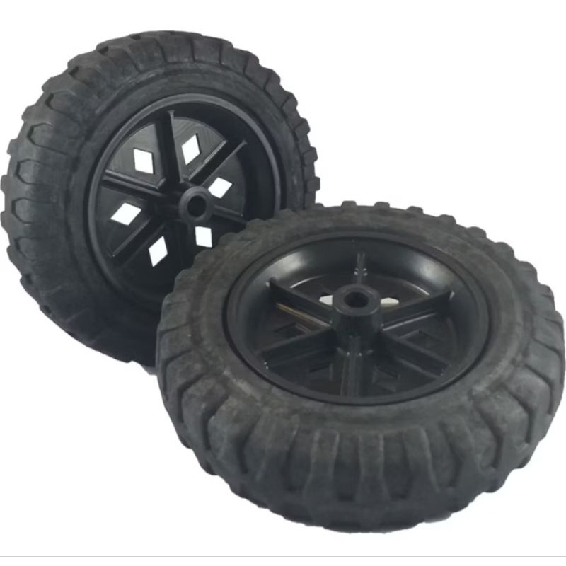 Conjunto de Rodas em PP 614 Pneu em Composto Plastico Furo Passante 1/2" - PPC614F12