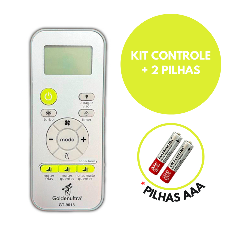 Kit Controle Remoto Ar Condicionado Split Consul + Pilhas AAA em Oferta na Shopee