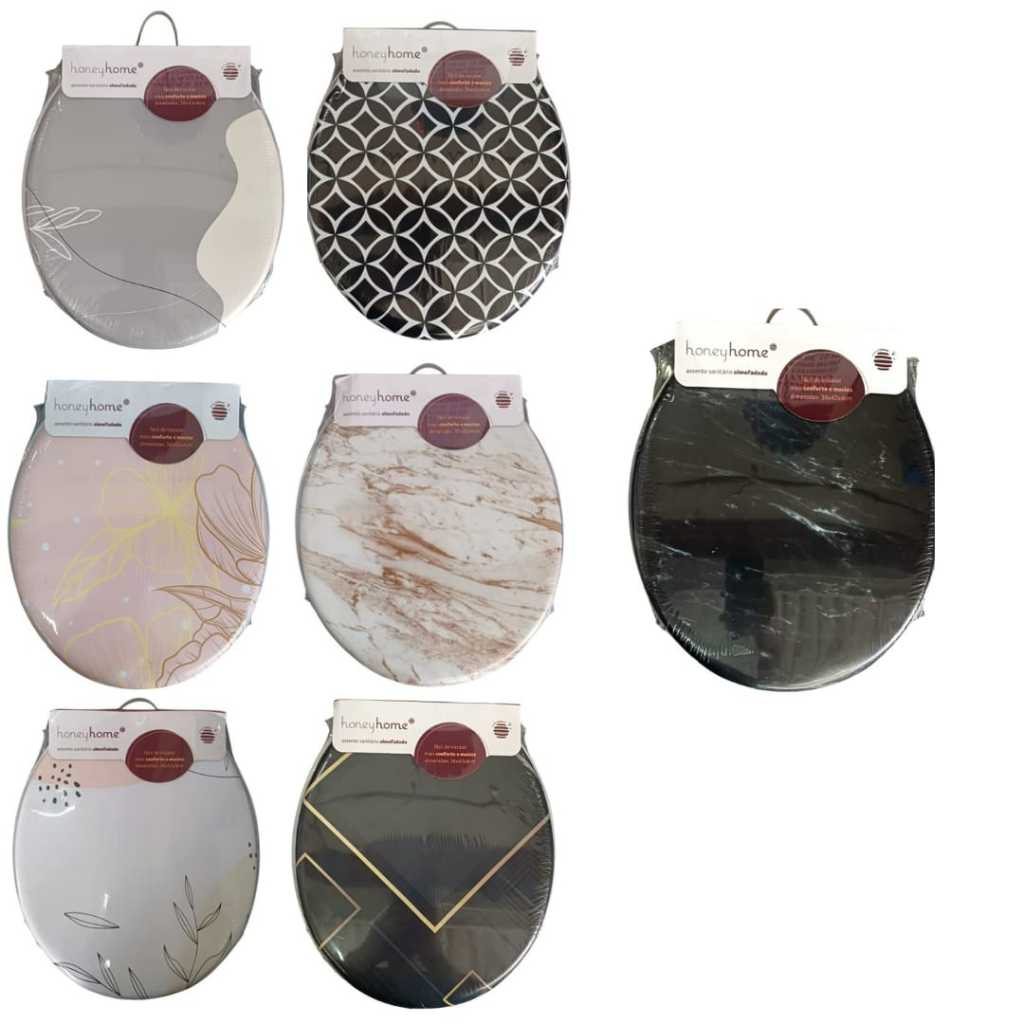 Assento Sanitário - Almofadado Decorado - HoneyHome