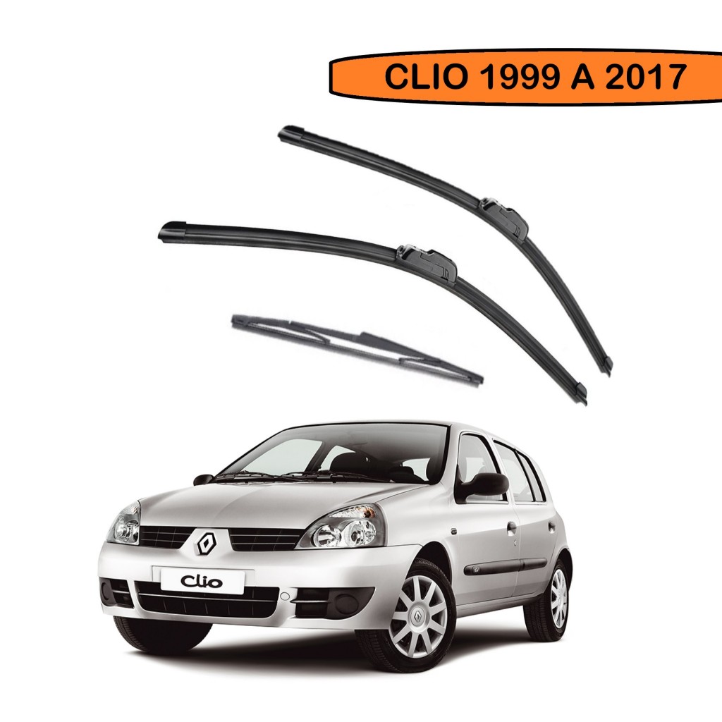 Kit Palhetas Limpador De Parabrisa Silicone Chuva Clio 1999 A 2017 em Oferta na Shopee