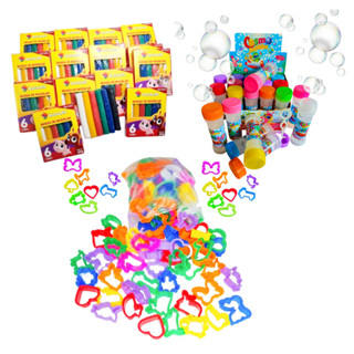 40 Cx Massinha Modelar + 40 Bolha de Sabão + 40 Cortador Molde Forminha Kit Festa Lembranc...