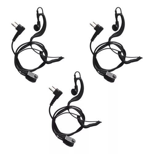 Kit com 3 Fones Ptt Microfone Lapela Para Motorola EP450 DEP450 PRO3150 Rádio Co