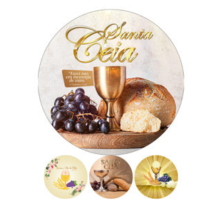 Painel Redondo Tecido Sublimado 3D Religioso Santa Ceia em Oferta na Shopee