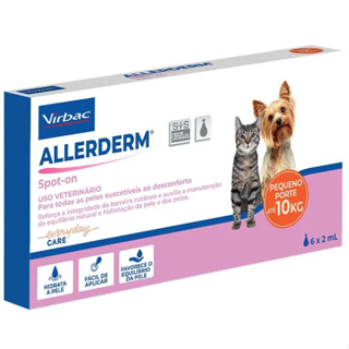 Phisioderm Spot on Hidratante Virbac 6 pipetas 2ml - Para Cães Até 10kg em Oferta na Shopee