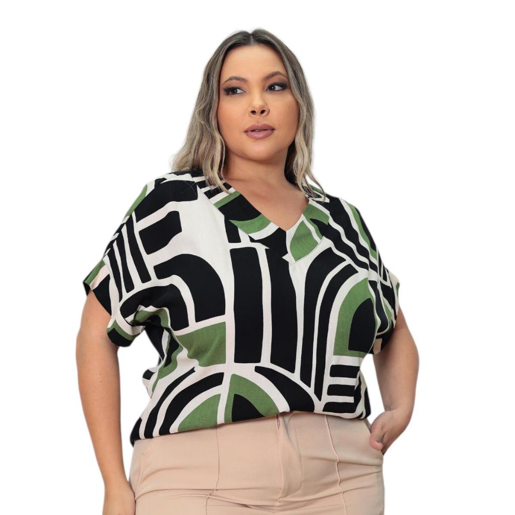 Blusa Feminina Estilosa Plus Size Blusa Feminina Em Decote V Blusinha Feminina Roupas Plus Size Liso
