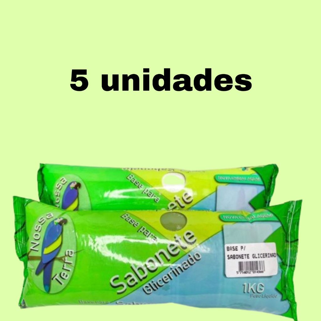 5 Bases para sabonete glicerinado Nossa terra 1KG em Oferta na Shopee