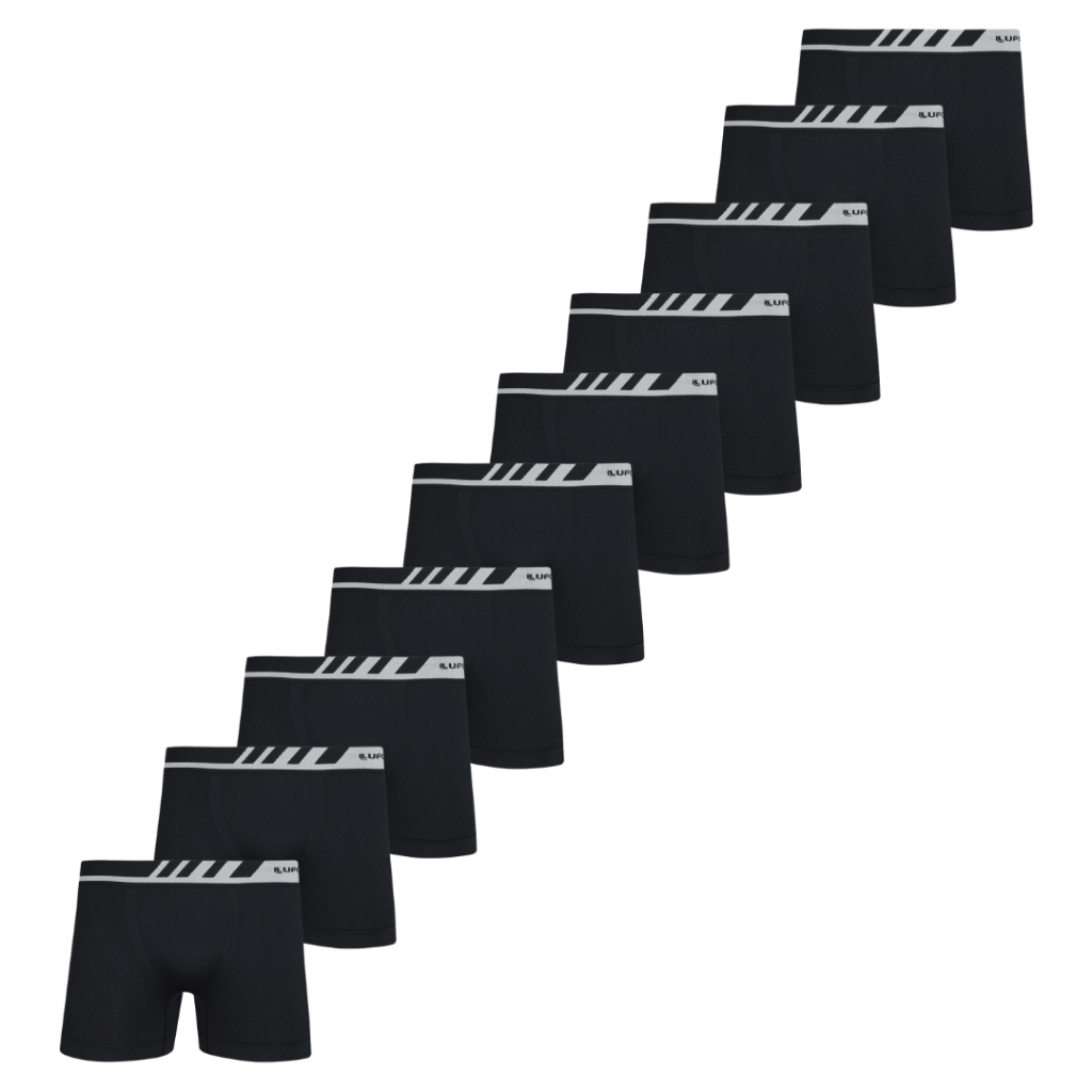 Kit 10 Cuecas Boxer Lupo Em Microfibra Masculina Sem Costura Atacado Original