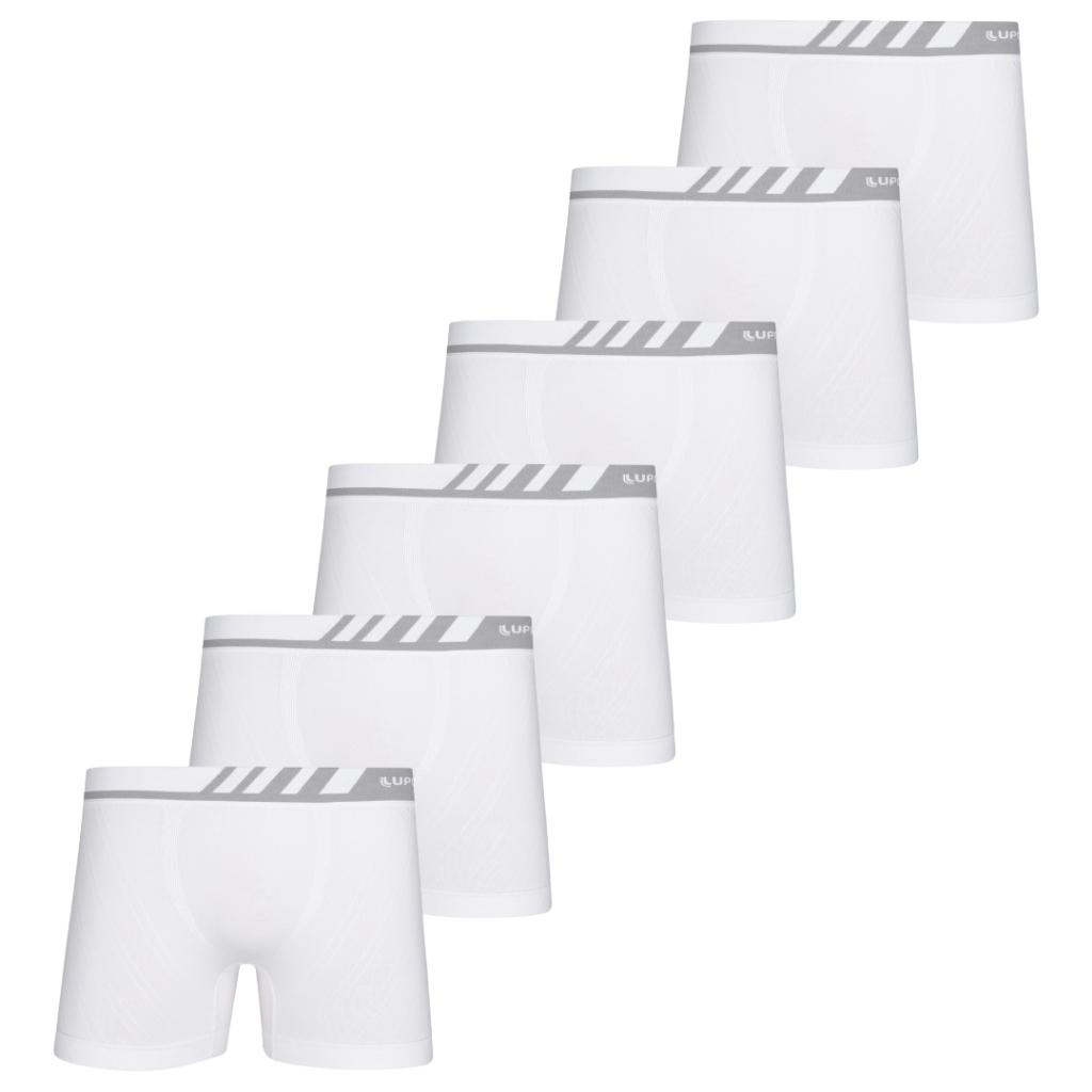 Kit 6 Cuecas Boxer Lupo Em Microfibra Masculina Sem Costura Original