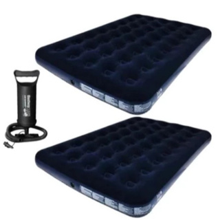 Kit 2 Colchão Inflável Casal Camping Acampamento Resistente Suporta 300 Kilos + Bomba de Ar em Oferta na Shopee