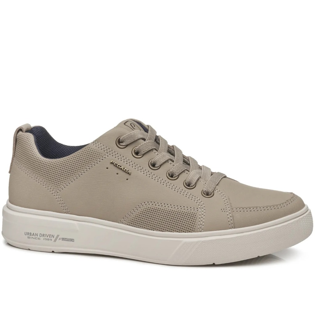 Sapatênis Masculino Pregada Em Couro Casual Moderno Confortável Ref: 111902