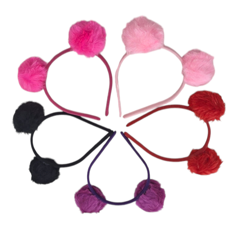 Tiara de Pom Pom Carinha de Anjo Kit 4 Unidades Sortidas em Oferta na Shopee