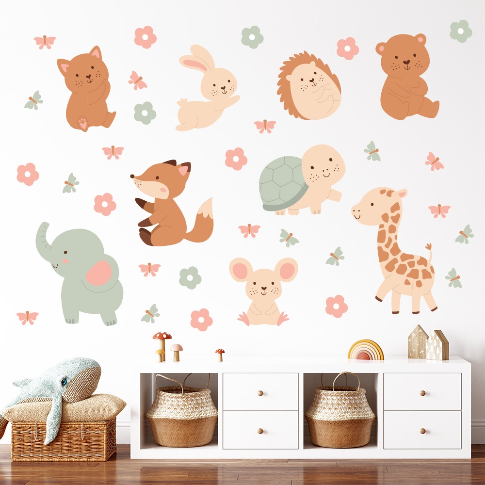 Adesivo de Parede Infantil Safari Quarto Menino Menina - 490ir em Oferta na Shopee