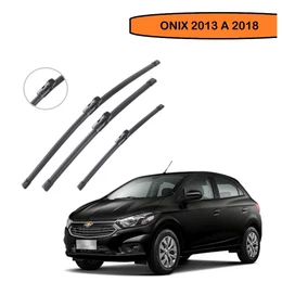 Paleta Limpador Parabrisa Chuva Dianteiro Traseiro Chevrolet Onix e Prisma 2013 A 2017